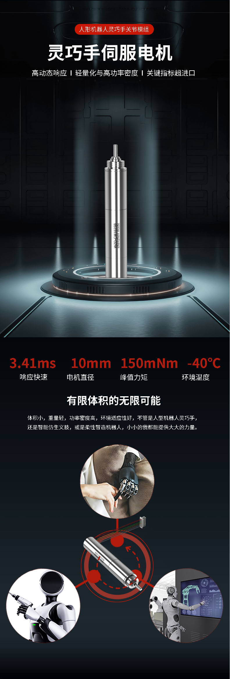 WZD-CM1025B灵巧手电机 WZD-CM1025B灵巧手电机